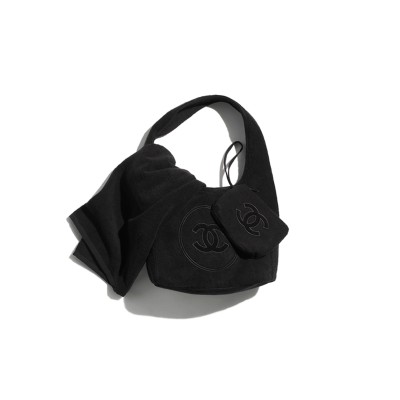 CHANEL COCO BEACH 2025 COLLECTION BEACHWEAR SET COTTON BLACK AAA938 (58*38*20cm)